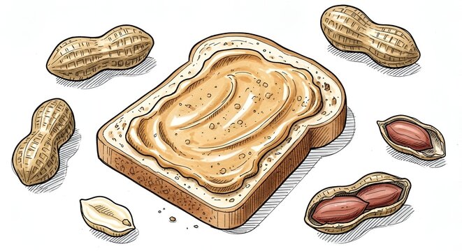 peanut butter peanuts toast breakfast snack lunch spread nut butter peanut butter sandwich food healthy tasty delicious kid friendly school lunch quick snack easy meal