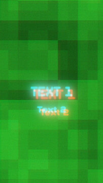 Vertical Retro Glitched Text Title for Reels with Digital Distortion