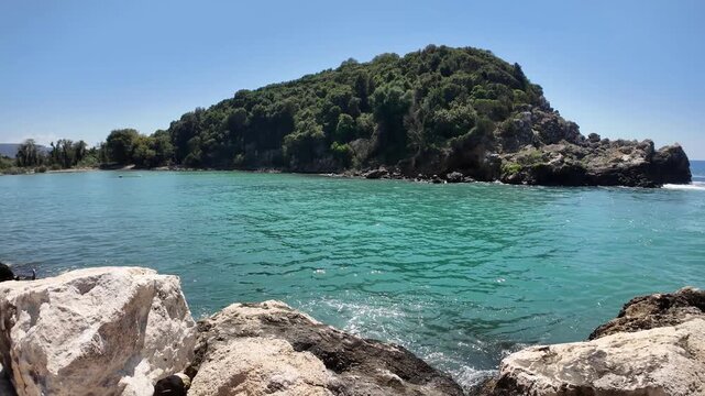Amazing view of The mouth of the river Acheron at Ammoudia village, Epirus, Greece