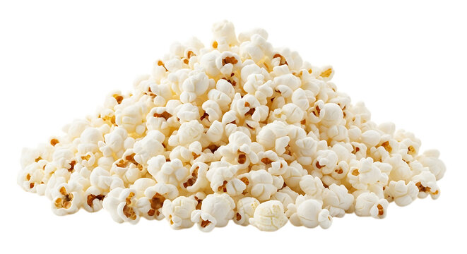 Pile of freshly popped popcorn as PNG asset