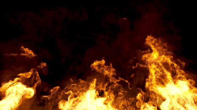 VFX Fire Frame Bottom 5 Seconds Loop 30fps Animation6