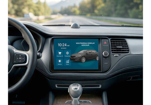 Car Multimedia Display Mockup 2