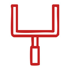 Red Football Goal Post Illustration © biboae