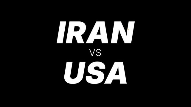 Iran-USA Tension Animated Text, Middle East War and Global Economic Impact, Fire Text Reveal Animation 