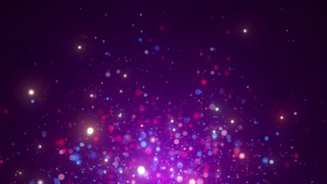 defocused particles background purple video