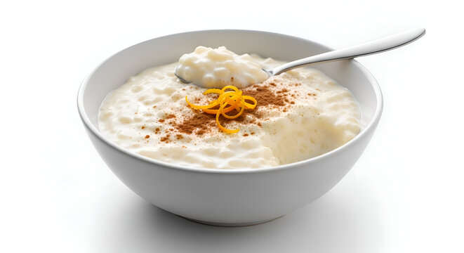 Delicious bowl of creamy rice porridge.