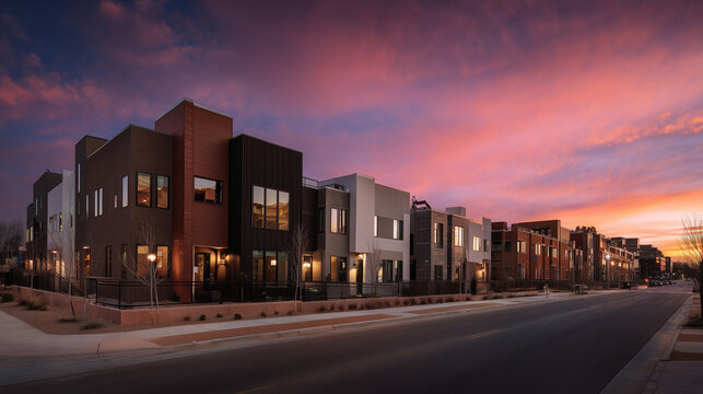 Modern Residential Buildings: Clean Lines and Natural Ambient Light in Professional Architectural Exterior Photography