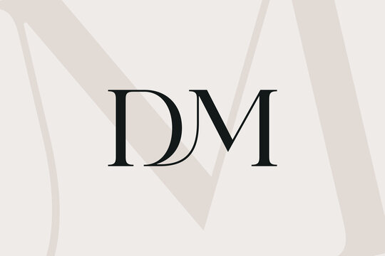 DM or MD letter logo icon design. Classic style luxury initials monogram.