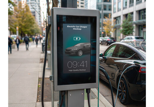 Electric Car Charger Mockup