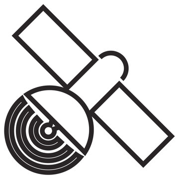 Minimalist black vector icon of an angle grinder power tool for construction and metalworking, isolated on white background. Professional line art illustration for industrial design projects.