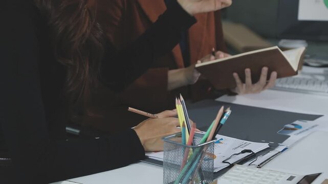 Business data dashboard provide business intelligence analytic for marketing strategy planning brisk with big data set to analyze customer demands and foreseeing business future
