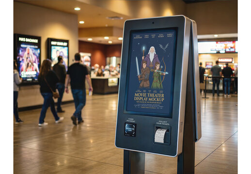 Movie Ticket Vending Machine Mockup