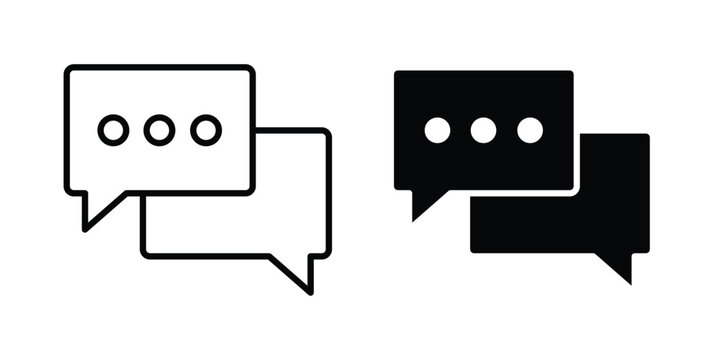 Chat icon vectors set. vector icon for web design