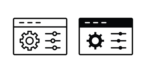 Fototapeta premium Control panel icon vectors set. vector icon for web design