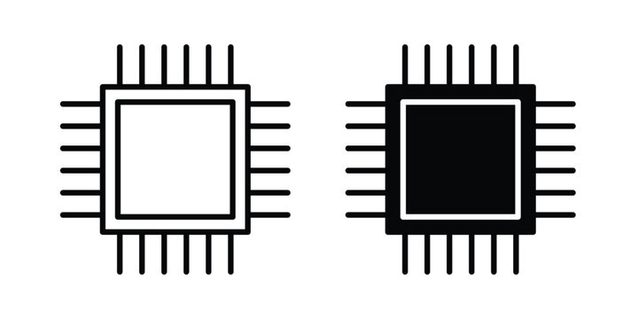 CPU icon vectors set. vector icon for web design