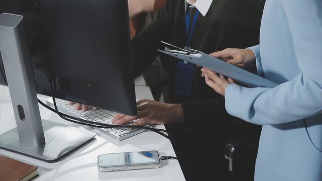 Business data dashboard provide business intelligence analytic for marketing strategy planning brisk with big data set to analyze customer demands and foreseeing business future