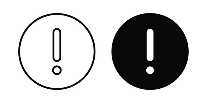 Exclamation button icon vectors set. vector icon for web design