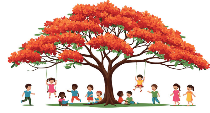 Adobe Illustrator Artwork  flame tree clip art