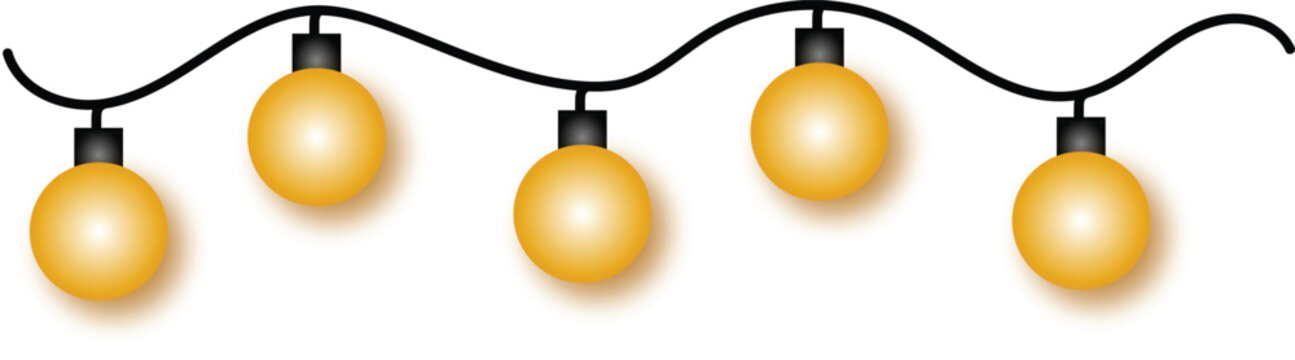 Festive glowing light bulbs arranged on dark background with warm golden tones, creating a decorative holiday or celebration backdrop ideal for Christmas, party, and lighting design themes.