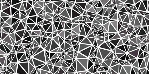 Abstract Background Abstract low poly geometric background, black and grey polygonal mesh texture, dark crystalline vector wallpaper © Asmiya