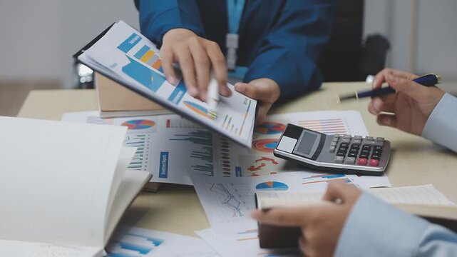 Business data dashboard provide business intelligence analytic for marketing strategy planning brisk with big data set to analyze customer demands and foreseeing business future