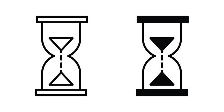 Hourglass icon vectors set. vector icon for web design