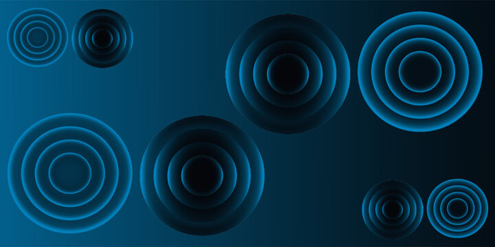 Wifi wave light effect. Radar sensor, beep technology, digital sign.Transparent neon circle symbol. wireless internet connection. Radar or sonar with wireless technology emitting a light effect