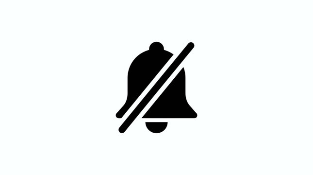 No Bell Icon Notification Symbol.