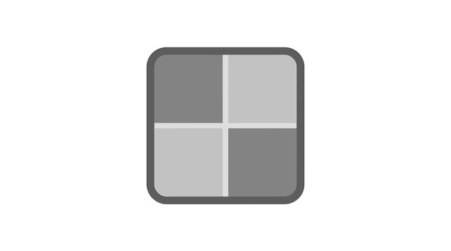 Simple grey square icon button.