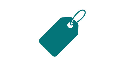 Fototapeta premium Teal colored tag with string.