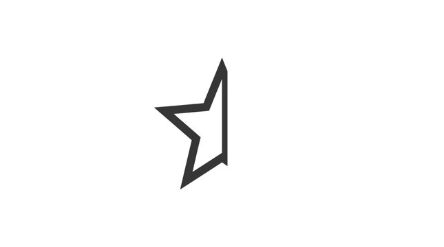 Star shape icon symbol.