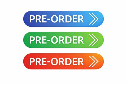 Colorful pre-order buttons with directional arrows