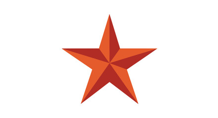 Obraz premium Red Star Icon, Five Pointed Star, Graphic Element, Isolated on White Background