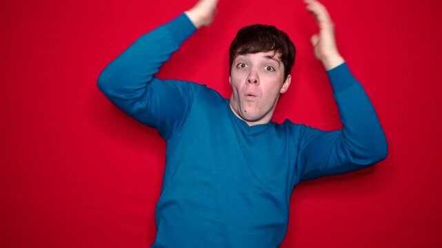 Winning success man happy ecstatic celebrating being a winner.