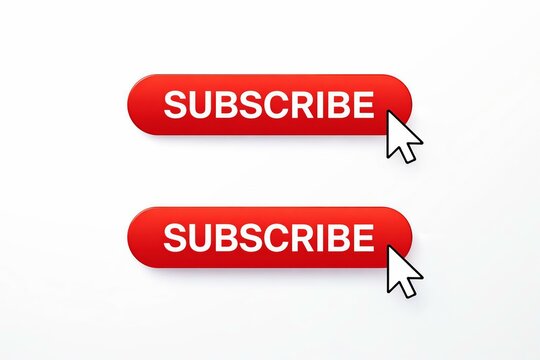 Two subscribe buttons being clicked by a computer cursor
