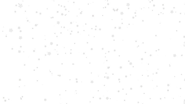Minimalist falling snow texture, delicate winter snowflakes on white, soft seasonal snowfall pattern for holiday greeting cards and festive design isolated on White Background