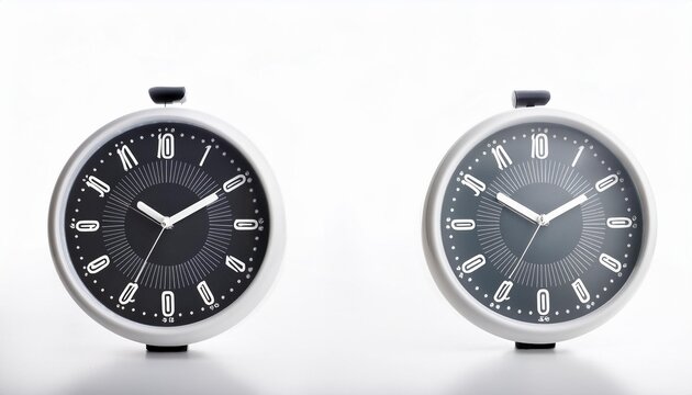 Pair of modern analog clocks