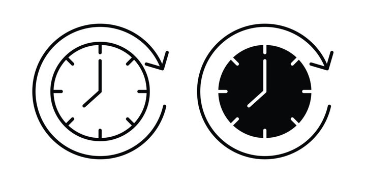 Time forward icon vectors set. vector icon for web design