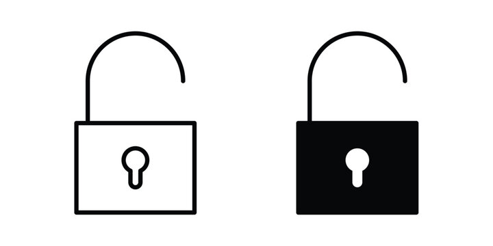 Unblocked icon vectors set. vector icon for web design