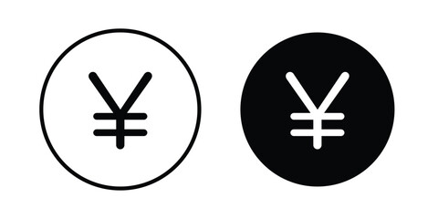 Obraz premium Yen icon vectors set. vector icon for web design