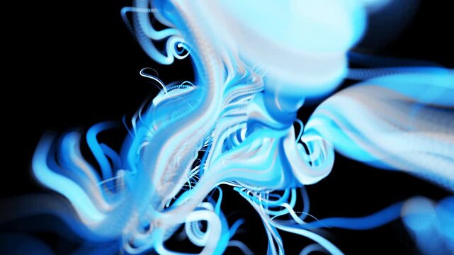 Dynamic Particle Animation: Abstract Swirls and Lines