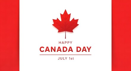 Fototapeta premium Happy canada day celebrating canadian pride with a vibrant maple leaf design