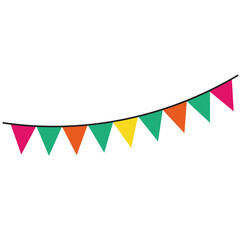 Fototapeta premium Bunting Garland for Cinco De Mayo Illustration