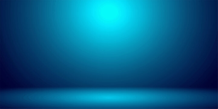 Dark blue abstract studio background with spotlight shining on reflective floor surface, smooth gradient lighting, futuristic stage effect, and clean space for modern product display design.