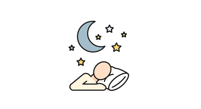 a person sleeping peacefully at night.