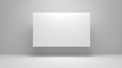 Fototapeta premium rectangle. An abstract white rectangle on a gradient background, embodying minimalist tech aesthetics. product launch decks. 