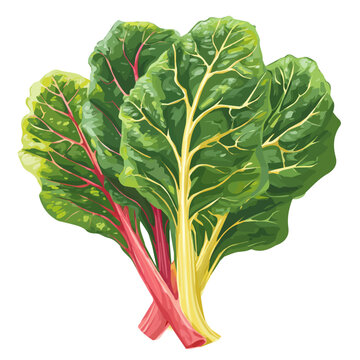 2D flat vector graphic of a Chard in icon style, isolated on white background