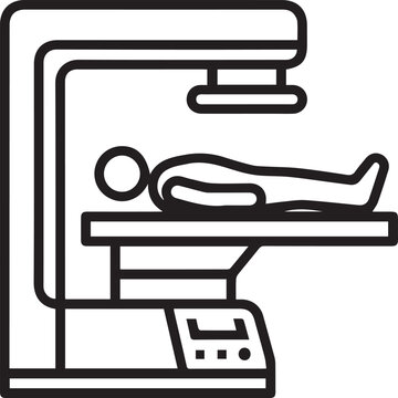 Professional Bone Densitometry Imaging Machine with Patient Positioned on Examination Table for Medical Diagnostics, Osteoporosis Screening, DEXA Scans, Healthcare Facility Use, Clinical