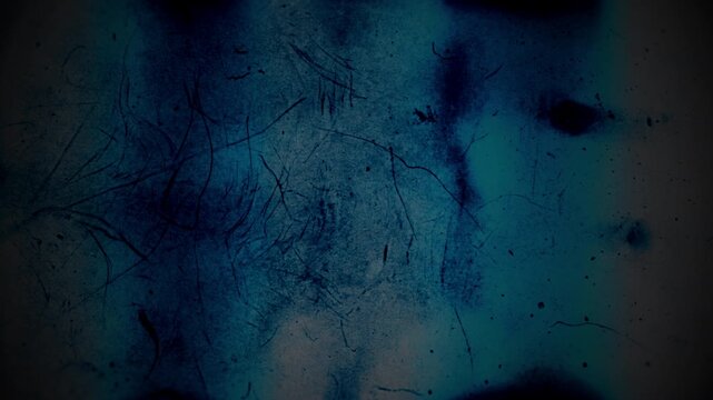 Blue vintage old paper stop motion background texture. Seamless looping in 4k