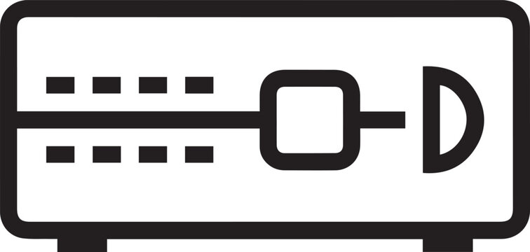 Professional Spectrophotometer Vector Icon Featuring Light Beam Path & Cuvette Holder for Scientific Analysis, Laboratory Research, Quality Control, Color Measurement, Material Testing